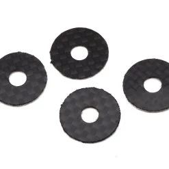 1UP Racing 5mm Carbon Fiber Body Washers (4)
