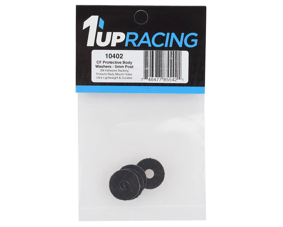 1UP Racing 5mm Carbon Fiber Body Washers (4) 4 1UP Racing 5mm Carbon Fiber Body Washers (4) - Image 2