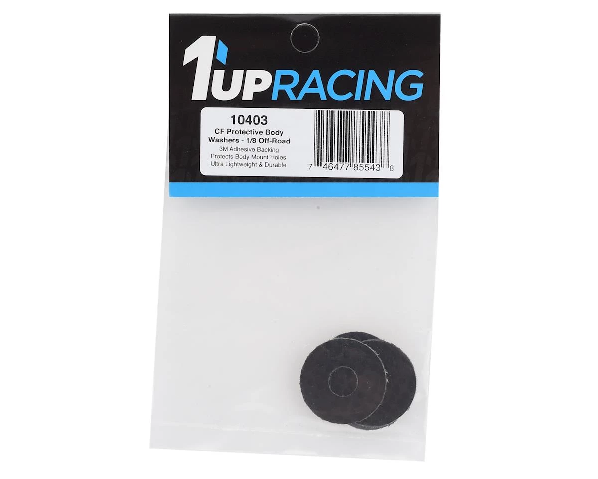 1UP Racing Carbon Fiber 1/8 Offroad Body Washers (4) 4 1UP Racing Carbon Fiber 1/8 Offroad Body Washers (4) - Image 2
