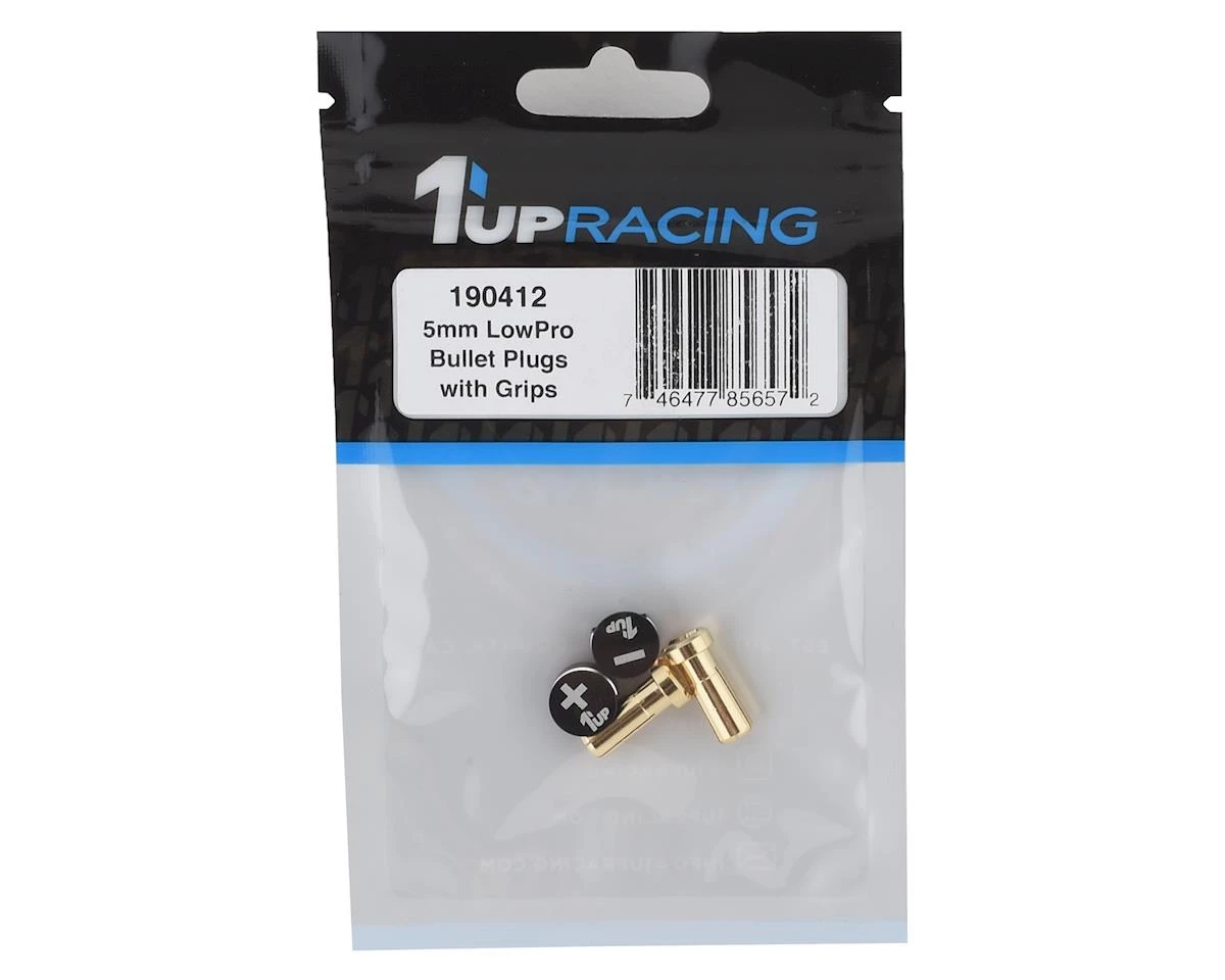 1UP Racing LowPro Bullet Plug Grips w/5mm Bullets (Black/Black) 4 1UP Racing LowPro Bullet Plug Grips w/5mm Bullets (Black/Black) - Image 2