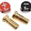 1UP Racing LowPro Bullet Plug Grips w/5mm Bullets (Black/Red) -1UP Racing Sales Store 1up190432