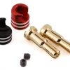 1UP Racing Heatsink Bullet Plug Grips w/4-5mm Bullets (Black/Red) -1UP Racing Sales Store 1up190437
