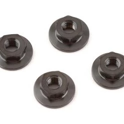 1UP Racing Pro Duty Titanium 4mm Lockdown Wheel Nuts (Black) (4)