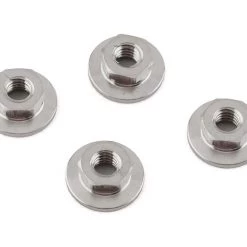 1UP Racing Pro Duty Titanium 4mm Lockdown Wheel Nuts (Silver) (4)