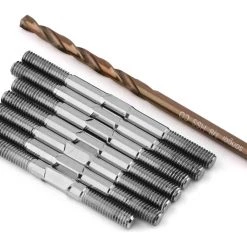 1UP Racing RC10B74.1 Pro Duty Titanium Turnbuckle Set (Raw Silver)