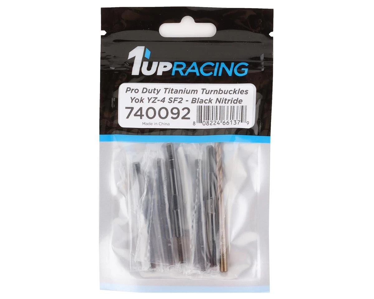 1UP Racing Yokomo YZ-4 SF2 Pro Duty Titanium Turnbuckle Set (Polished Black) 4 1UP Racing Yokomo YZ-4 SF2 Pro Duty Titanium Turnbuckle Set (Polished Black) - Image 2