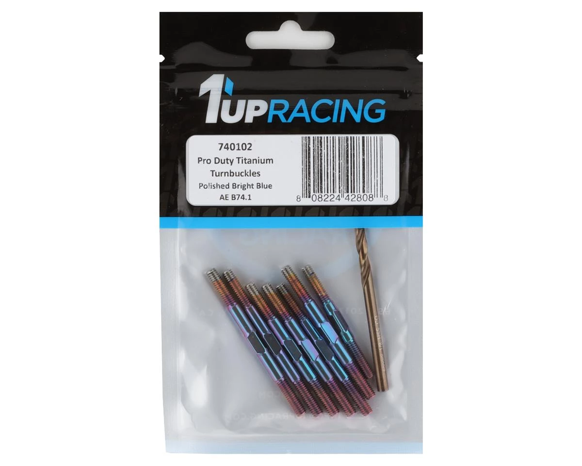 1UP Racing RC10B74.1 Pro Duty Titanium Turnbuckles (Triple Polished Bright Blue) 4 1UP Racing RC10B74.1 Pro Duty Titanium Turnbuckles (Triple Polished Bright Blue) - Image 2