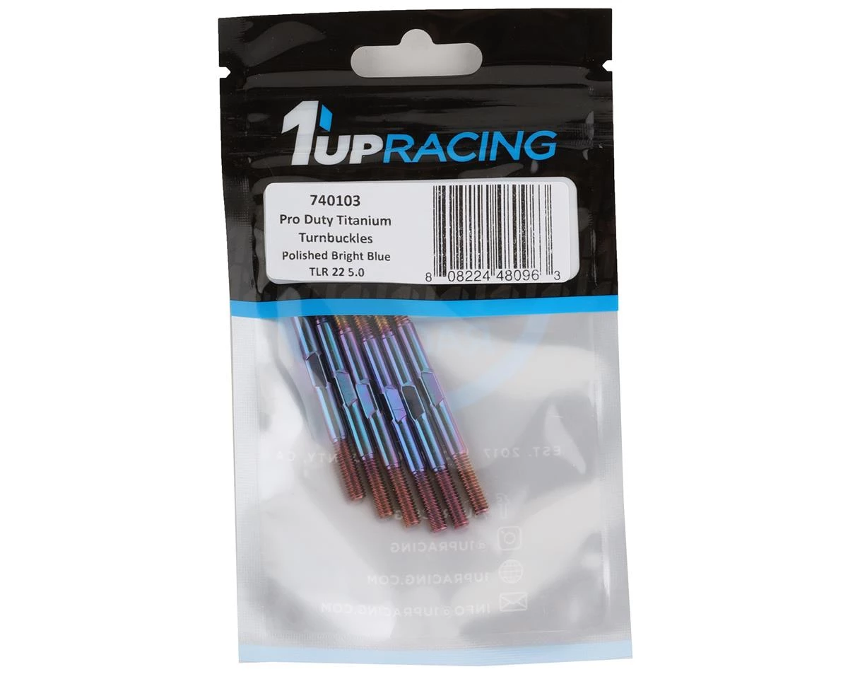 1UP Racing TLR 22 5.0 Pro Duty Titanium Turnbuckle (Triple Polished Bright Blue) 4 1UP Racing TLR 22 5.0 Pro Duty Titanium Turnbuckle (Triple Polished Bright Blue) - Image 2