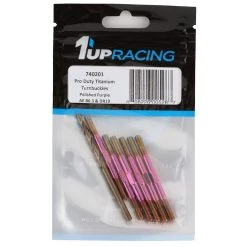 1UP Racing RC10B6.3/DR10 Pro Duty Titanium Turnbuckle (Triple Polished Purple) -1UP Racing Sales Store 1up740201 1