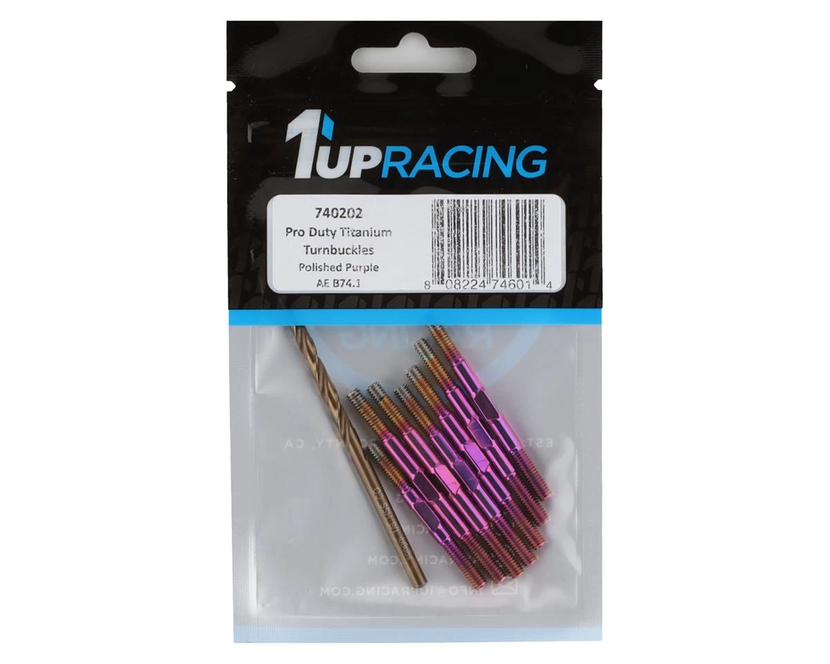 1UP Racing RC10B74.1 Pro Duty Titanium Turnbuckles (Triple Polished Purple) 4 1UP Racing RC10B74.1 Pro Duty Titanium Turnbuckles (Triple Polished Purple) - Image 2