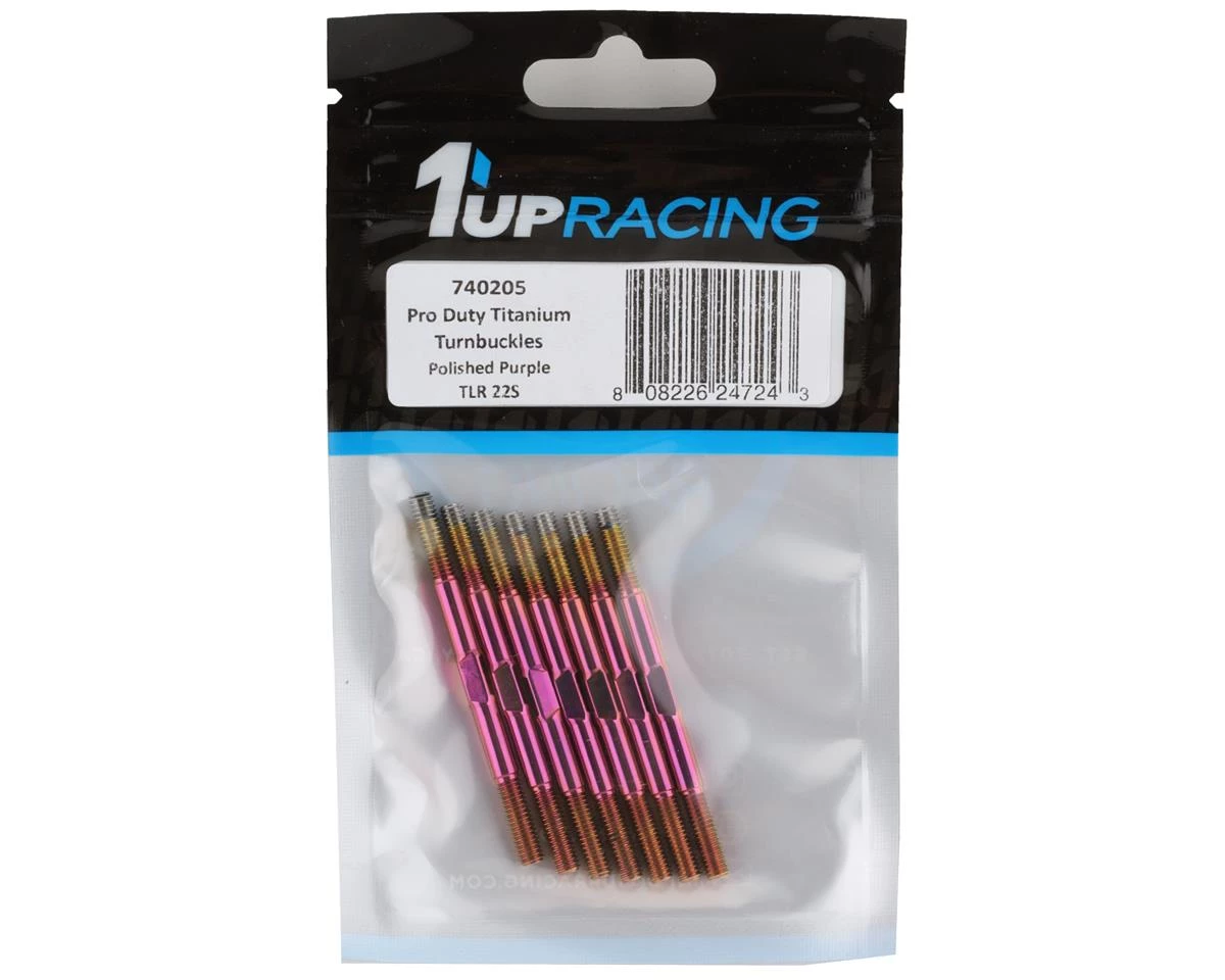 1UP Racing TLR 22S Pro Duty Titanium Turnbuckle (Triple Polished Purple) 4 1UP Racing TLR 22S Pro Duty Titanium Turnbuckle (Triple Polished Purple) - Image 2
