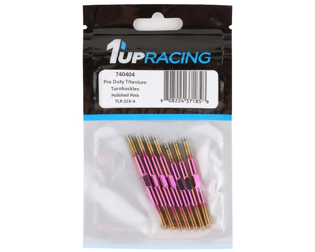 1UP Racing TLR 22X-4 Pro Duty Titanium Turnbuckles (Triple Polished Pink) 4 1UP Racing TLR 22X-4 Pro Duty Titanium Turnbuckles (Triple Polished Pink) - Image 2