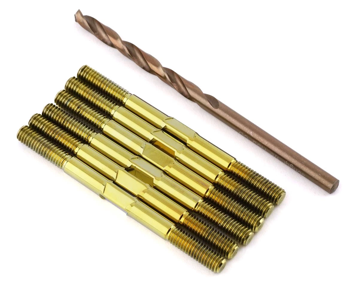 1UP Racing RC10B6.3/DR10 Pro Duty Titanium Turnbuckles (Triple Polished Gold) 3 1UP Racing RC10B6.3/DR10 Pro Duty Titanium Turnbuckles (Triple Polished Gold)