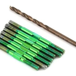 1UP Racing RC10B74.1 Pro Duty Titanium Turnbuckles (Triple Polished Green)