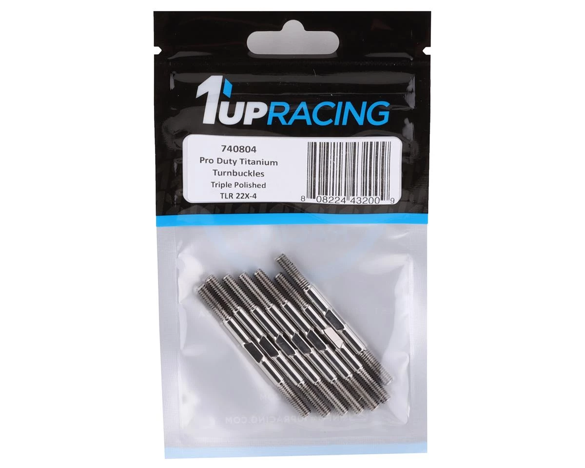 1UP Racing TLR 22X-4 Pro Duty Titanium Turnbuckle Set (Triple Polished Silver) 4 1UP Racing TLR 22X-4 Pro Duty Titanium Turnbuckle Set (Triple Polished Silver) - Image 2