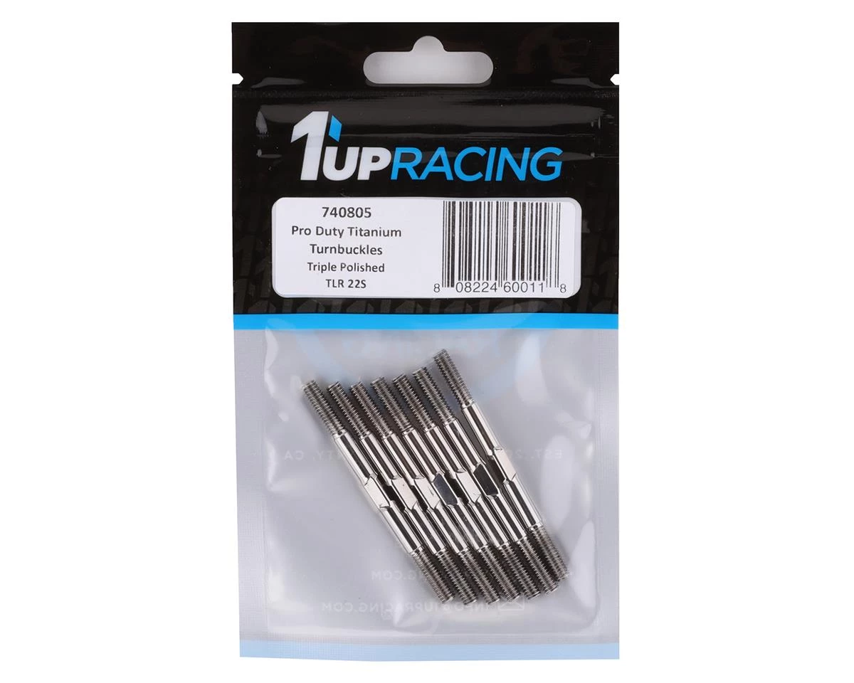 1UP Racing TLR 22S Pro Duty Titanium Turnbuckle Set (Triple Polished Silver) 4 1UP Racing TLR 22S Pro Duty Titanium Turnbuckle Set (Triple Polished Silver) - Image 2