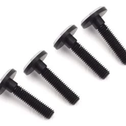 1UP Racing 3x12mm Aluminum Servo Mounting Screws w/3mm Neck (Black) (4)