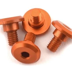 1UP Racing 3x4mm Aluminum Servo Mounting Screws w/4.2mm Neck (Orange) (4)