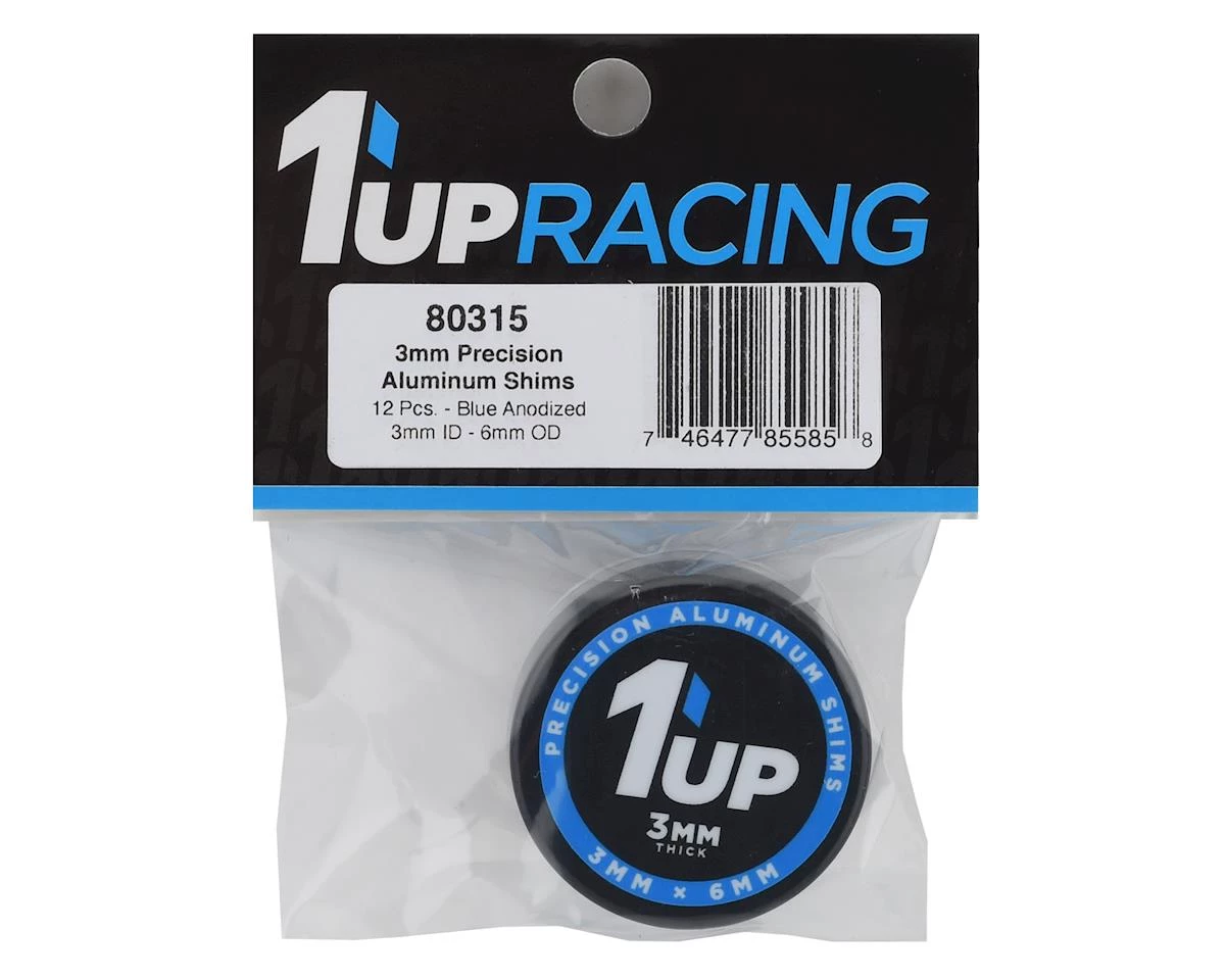 1UP Racing 3x6mm Precision Aluminum Shims (Blue) (12) (3mm) 4 1UP Racing 3x6mm Precision Aluminum Shims (Blue) (12) (3mm) - Image 2
