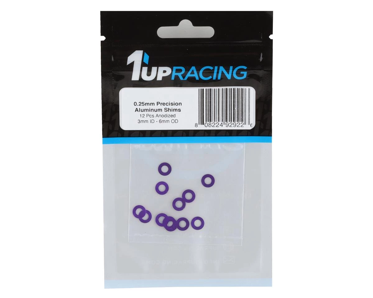 1UP Racing 3x6mm Precision Aluminum Shims (Purple) (12) (0.25mm) 4 1UP Racing 3x6mm Precision Aluminum Shims (Purple) (12) (0.25mm) - Image 2