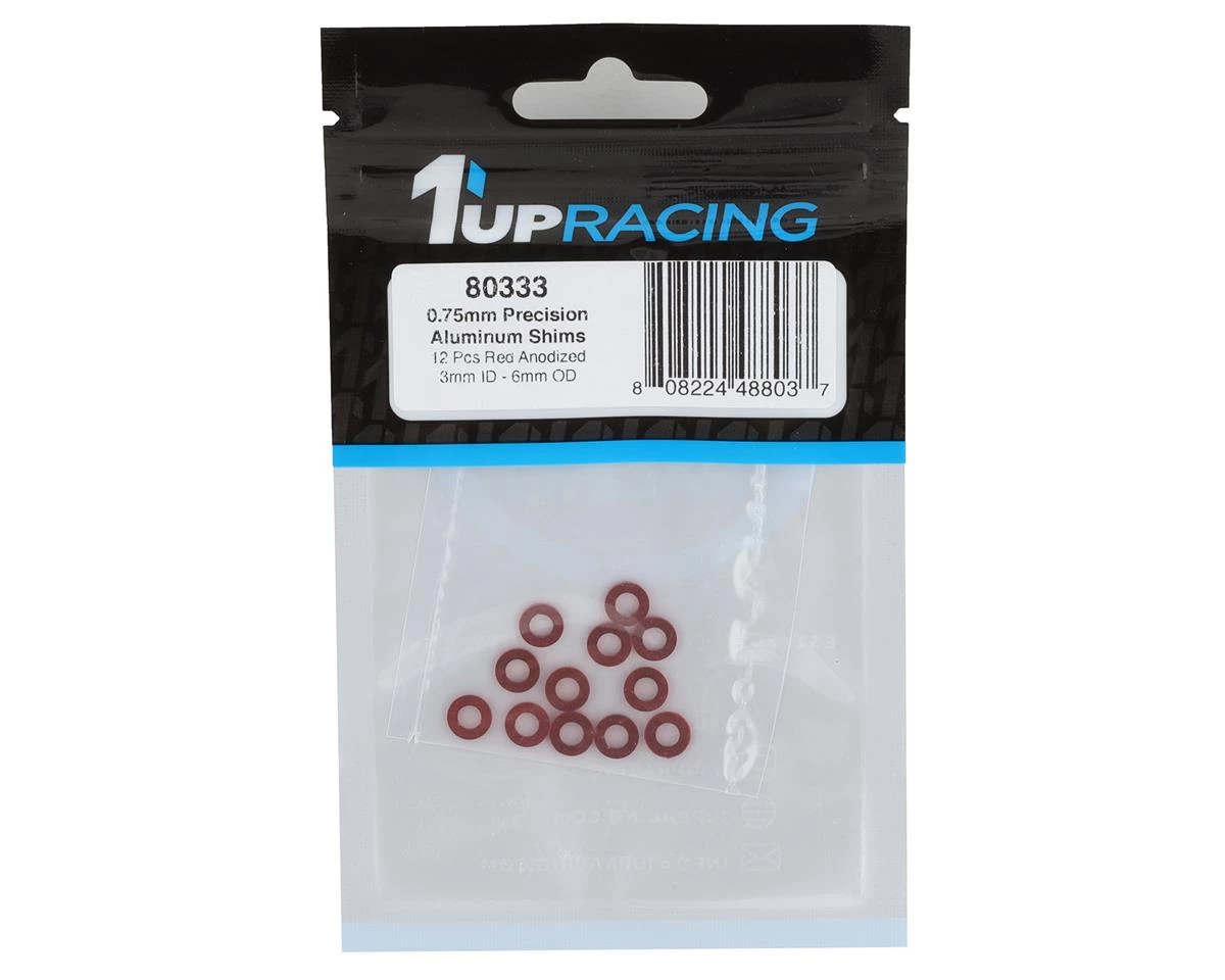 1UP Racing 3x6mm Precision Aluminum Shims (Red) (12) (0.75mm) 4 1UP Racing 3x6mm Precision Aluminum Shims (Red) (12) (0.75mm) - Image 2