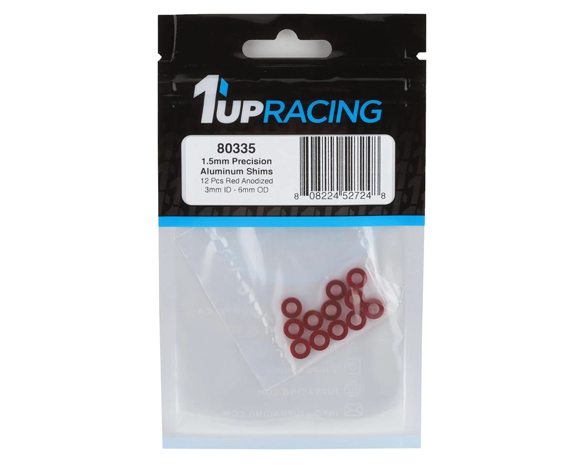 1UP Racing 3x6mm Precision Aluminum Shims (Red) (12) (1.5mm) 4 1UP Racing 3x6mm Precision Aluminum Shims (Red) (12) (1.5mm) - Image 2