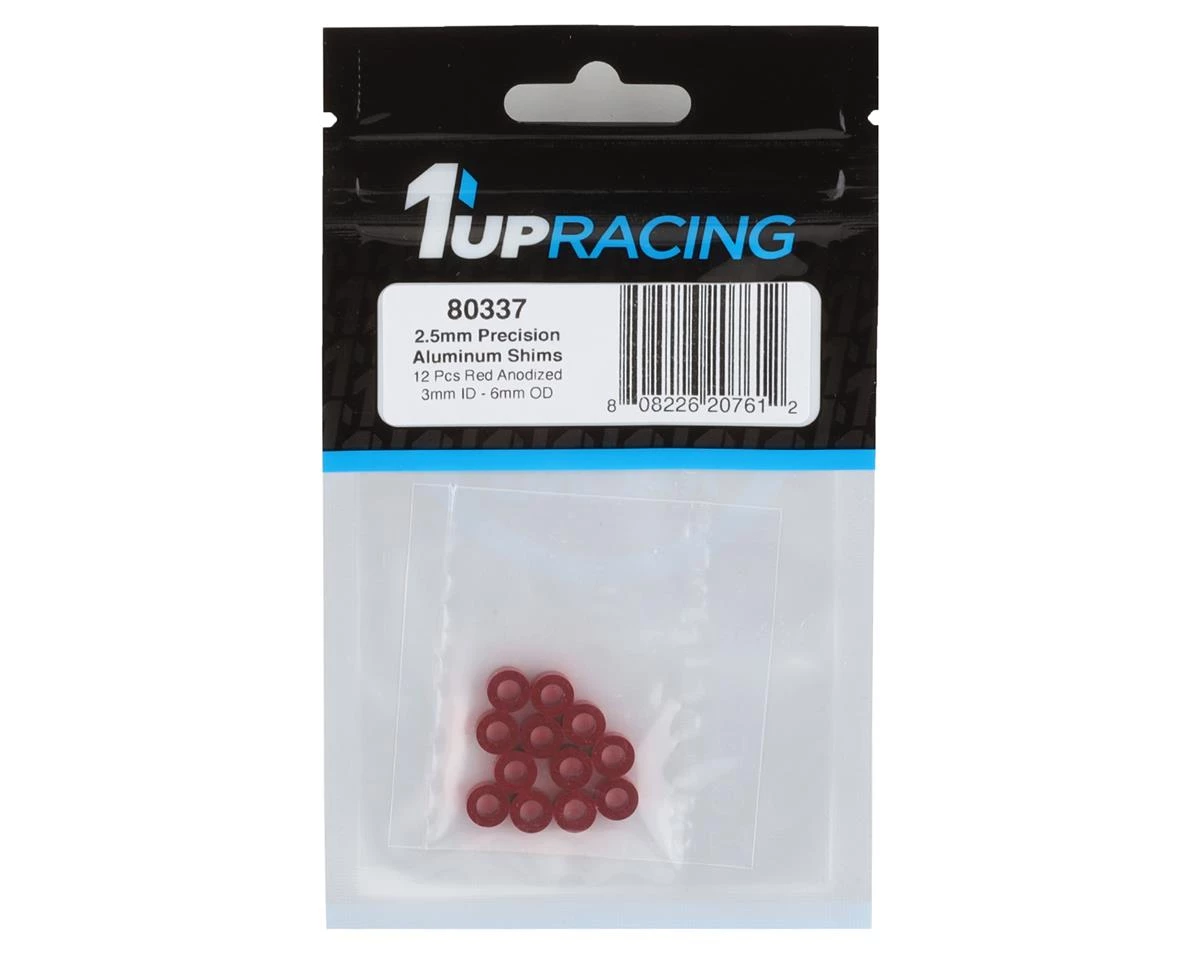 1UP Racing 3x6mm Precision Aluminum Shims (Red) (12) (2.5mm) 4 1UP Racing 3x6mm Precision Aluminum Shims (Red) (12) (2.5mm) - Image 2