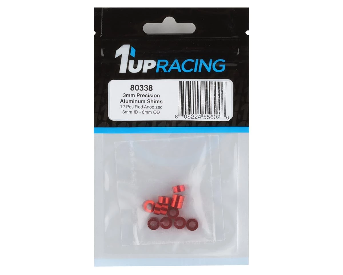 1UP Racing 3x6mm Precision Aluminum Shims (Red) (12) (3mm) 4 1UP Racing 3x6mm Precision Aluminum Shims (Red) (12) (3mm) - Image 2