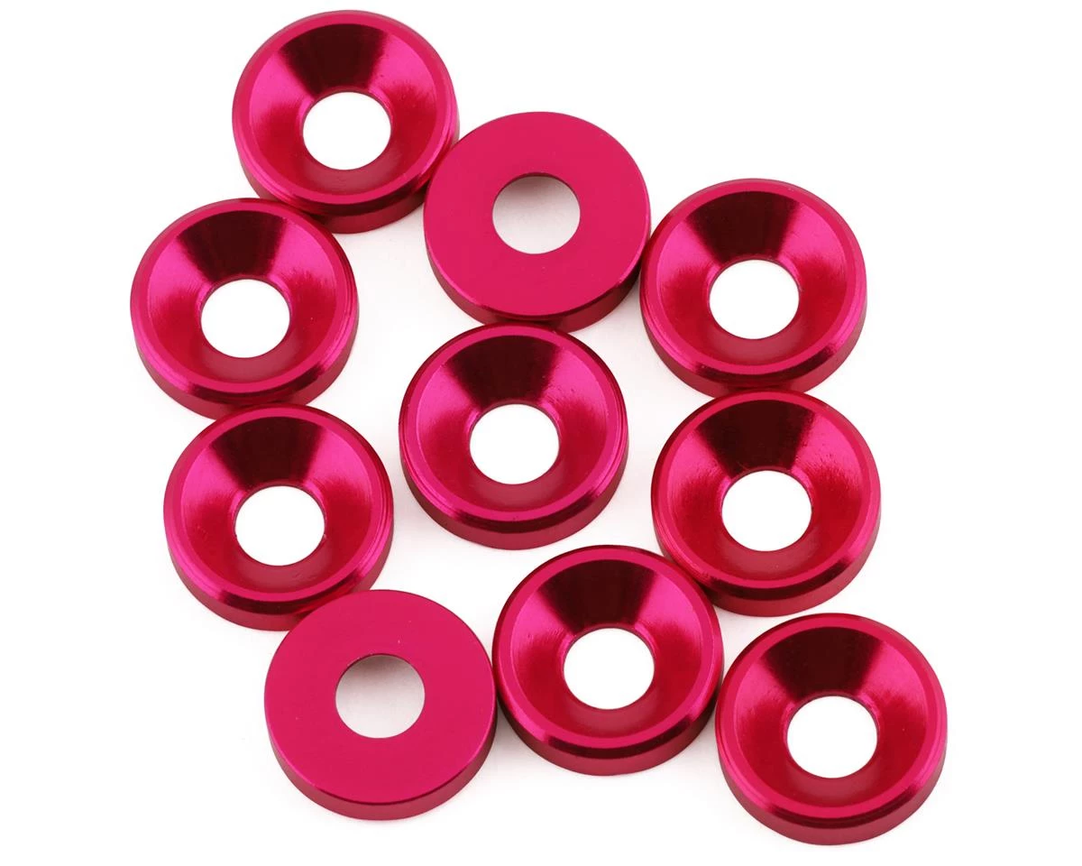 1UP Racing 3mm Countersunk Washers (Pink) (10) 3 1UP Racing 3mm Countersunk Washers (Pink) (10)