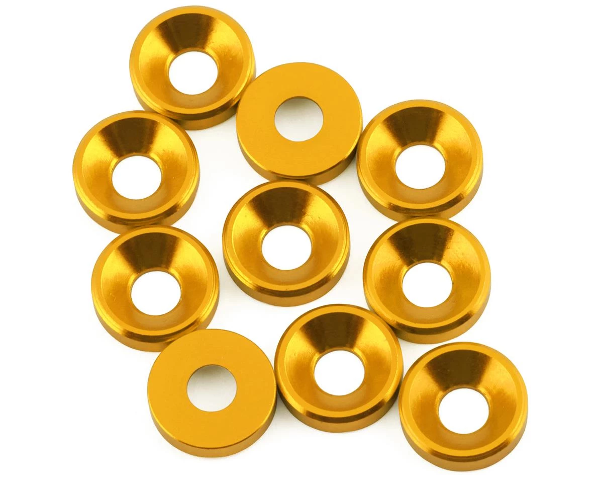 1UP Racing 3mm Countersunk Washers (Gold) (10) 3 1UP Racing 3mm Countersunk Washers (Gold) (10)
