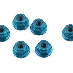1UP Racing Sales Store 44 1UP Racing 3mm Aluminum Flanged Locknuts (Blue) (6)