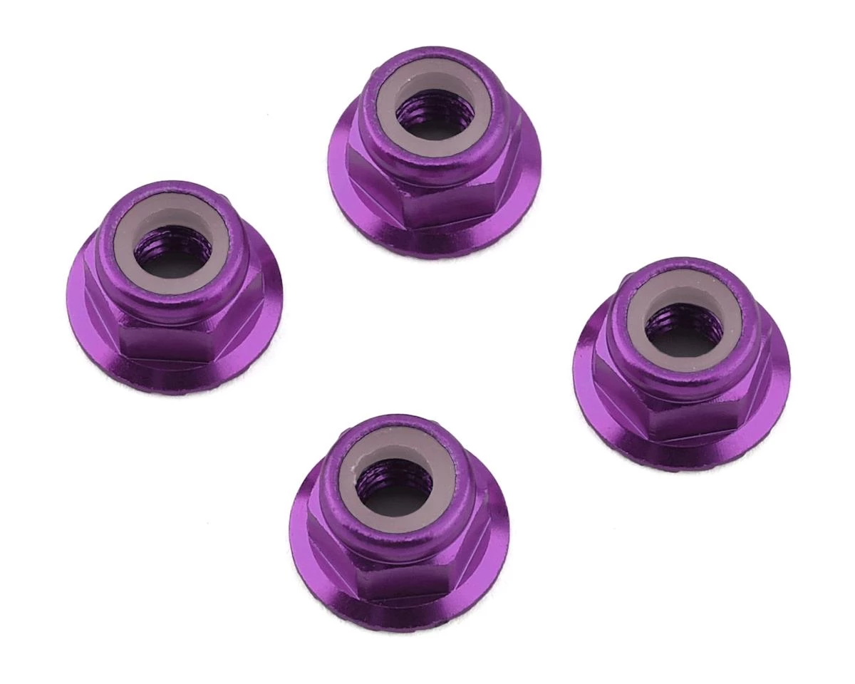 1UP Racing 4mm Serrated Aluminum Locknuts (Purple) (4) 3 1UP Racing 4mm Serrated Aluminum Locknuts (Purple) (4)