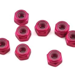 1UP Racing 3mm Aluminum Locknuts (Pink) (8)