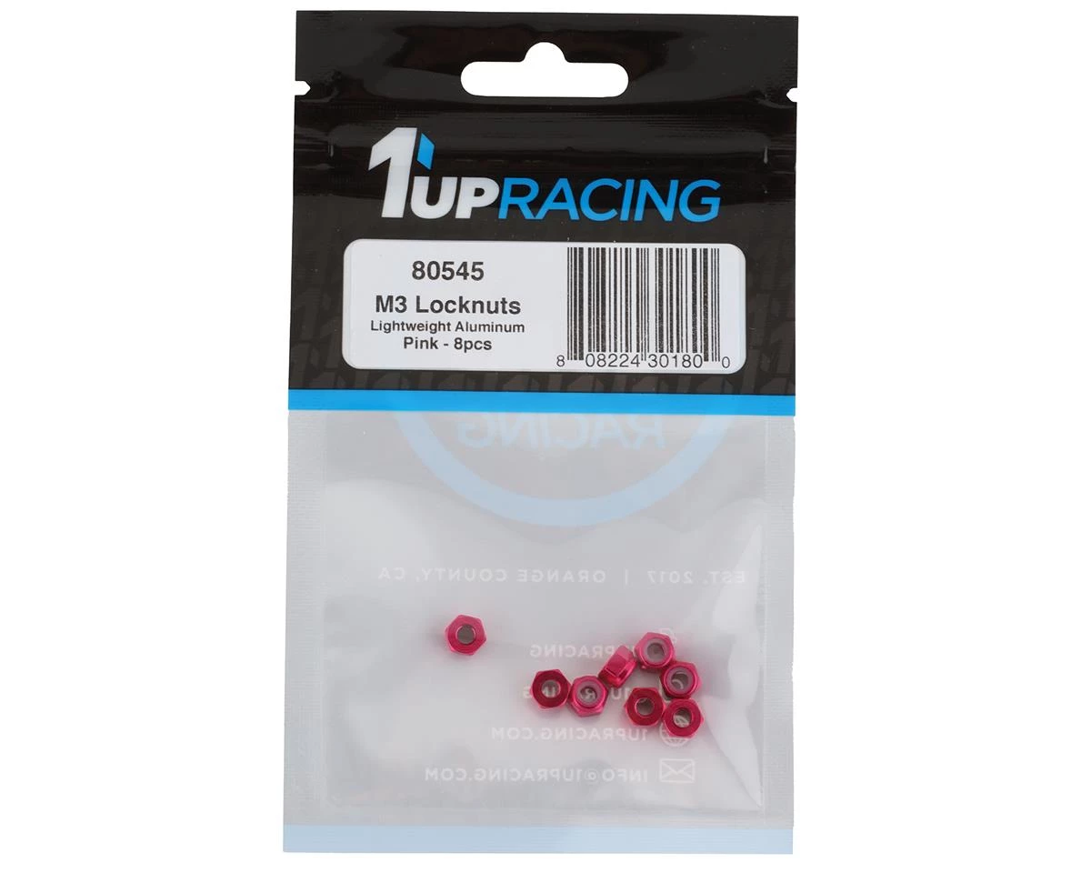 1UP Racing 3mm Aluminum Locknuts (Pink) (8) 4 1UP Racing 3mm Aluminum Locknuts (Pink) (8) - Image 2