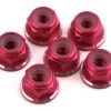 1UP Racing 3mm Aluminum Flanged Locknuts w/Chamfered Finish (Pink) (6)