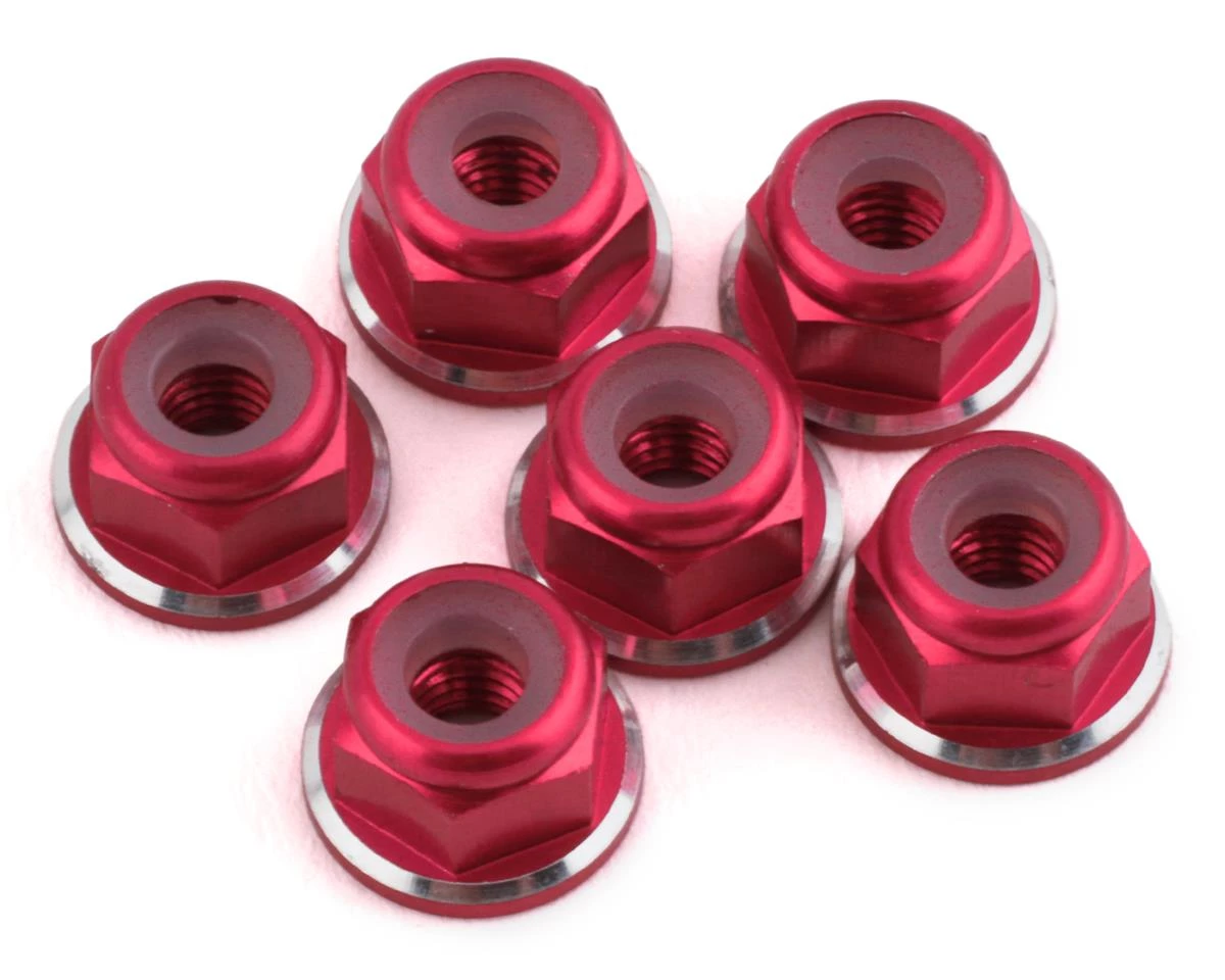 1UP Racing 3mm Aluminum Flanged Locknuts w/Chamfered Finish (Pink) (6) 3 1UP Racing 3mm Aluminum Flanged Locknuts w/Chamfered Finish (Pink) (6)