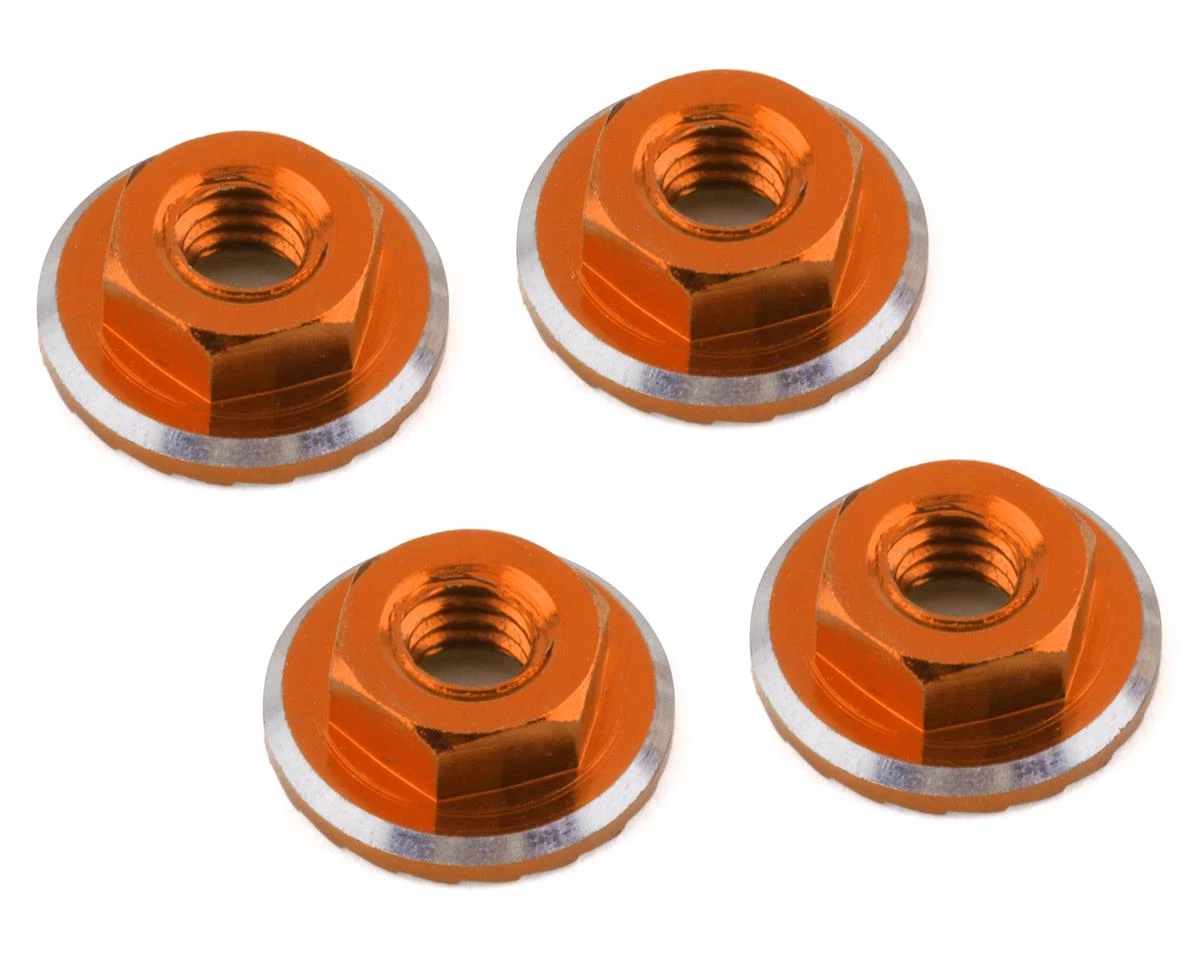 1UP Racing Lockdown UltraLite 4mm Serrated Wheel Nuts (Orange) (4) 3 1UP Racing Lockdown UltraLite 4mm Serrated Wheel Nuts (Orange) (4)