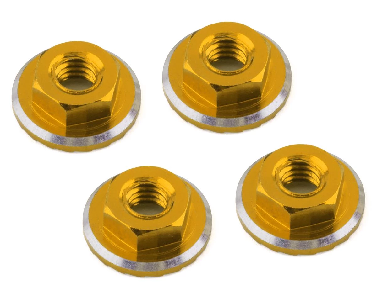 1UP Racing Lockdown UltraLite 4mm Serrated Wheel Nuts (Gold) (4) 3 1UP Racing Lockdown UltraLite 4mm Serrated Wheel Nuts (Gold) (4)