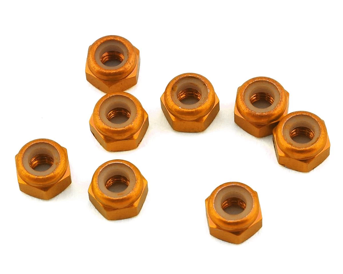 1UP Racing 3mm Aluminum Locknuts (Gold) (8) 3 1UP Racing 3mm Aluminum Locknuts (Gold) (8)