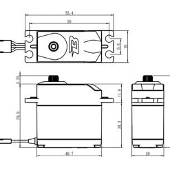 Savox B-12KG Standard Metal Gear Servo -1UP Racing Sales Store sav b 12kg 2
